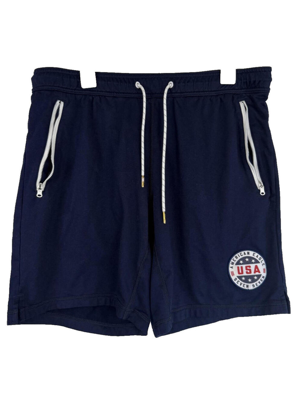 American Eagle Mens Basketball Shorts USA Sz Large Zipper Pockets Drawstring